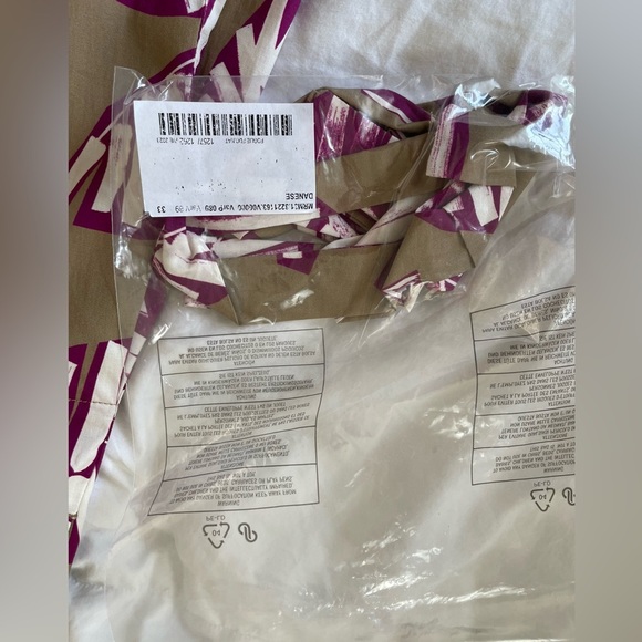 Marina Rinaldi Voyage Tan & Magenta Leaf Print A-Line Midi Dress – Resort Chic - Picture 12 of 13